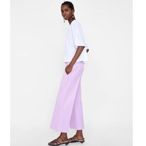 NWT Zara Mauve Pink Color Cropped Pants